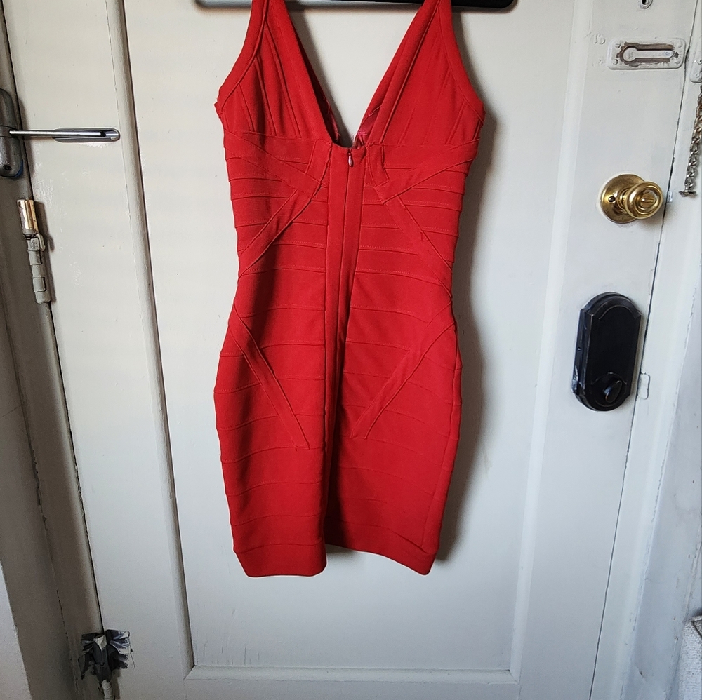 Red mini dress - Picture 2 of 5